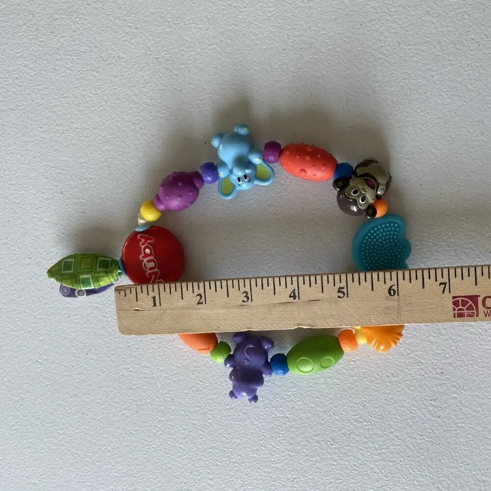 Nuby Safari Friends Soothing Teether Ring Infant Baby Toy Animals Colorful